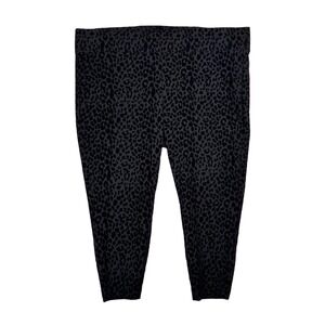 Torrid Studio Luxe Pixie High Waist Ponte Pants 5 5X Black Velvet Leopard Print